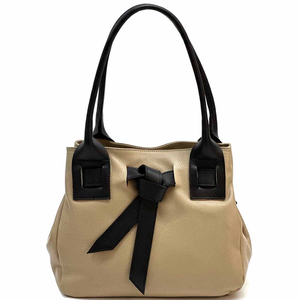 Daria Leather Shoulder Bag - Made In Italy