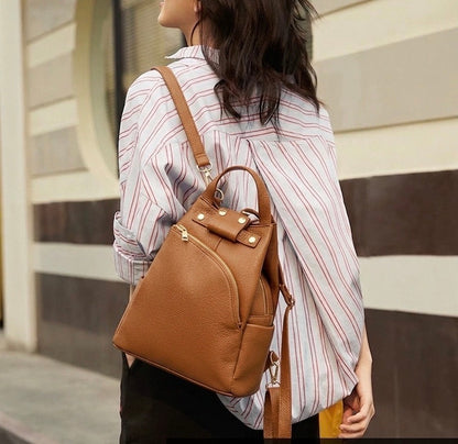 Rovena Cow Leather City Backpack - Made In Italy