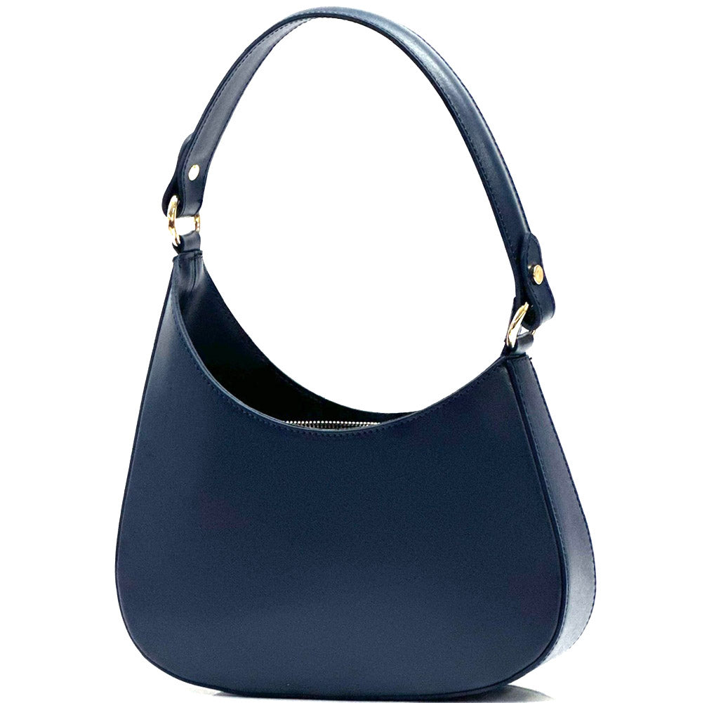 Eva Small Hobo Leather Bag - Made In Italy