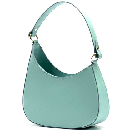 Eva Small Hobo Leather Bag - Made In Italy