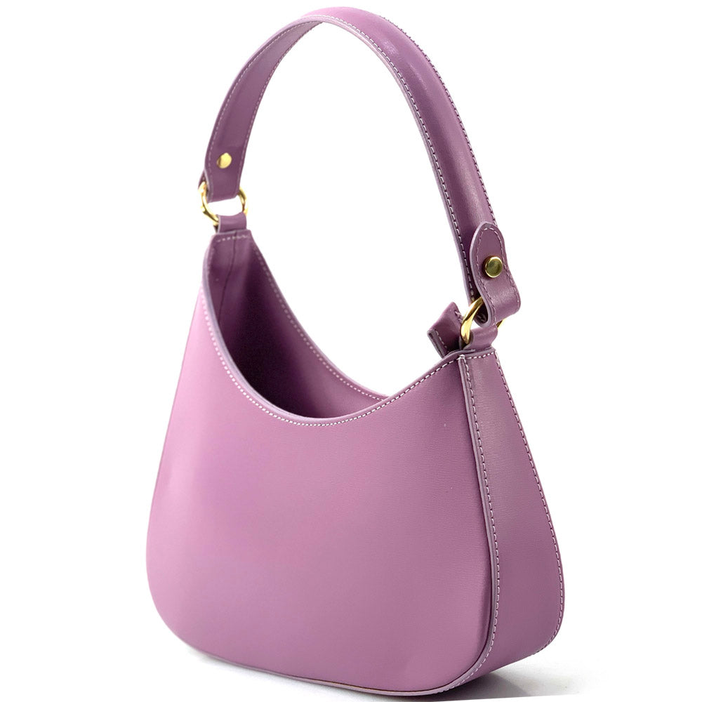 Eva Small Hobo Leather Bag - Made In Italy