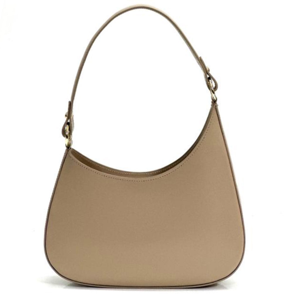Eva Small Hobo Leather Bag - Made In Italy