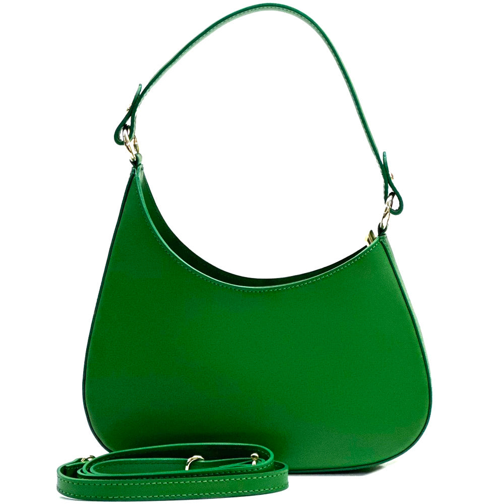 Eva Small Hobo Leather Bag - Made In Italy
