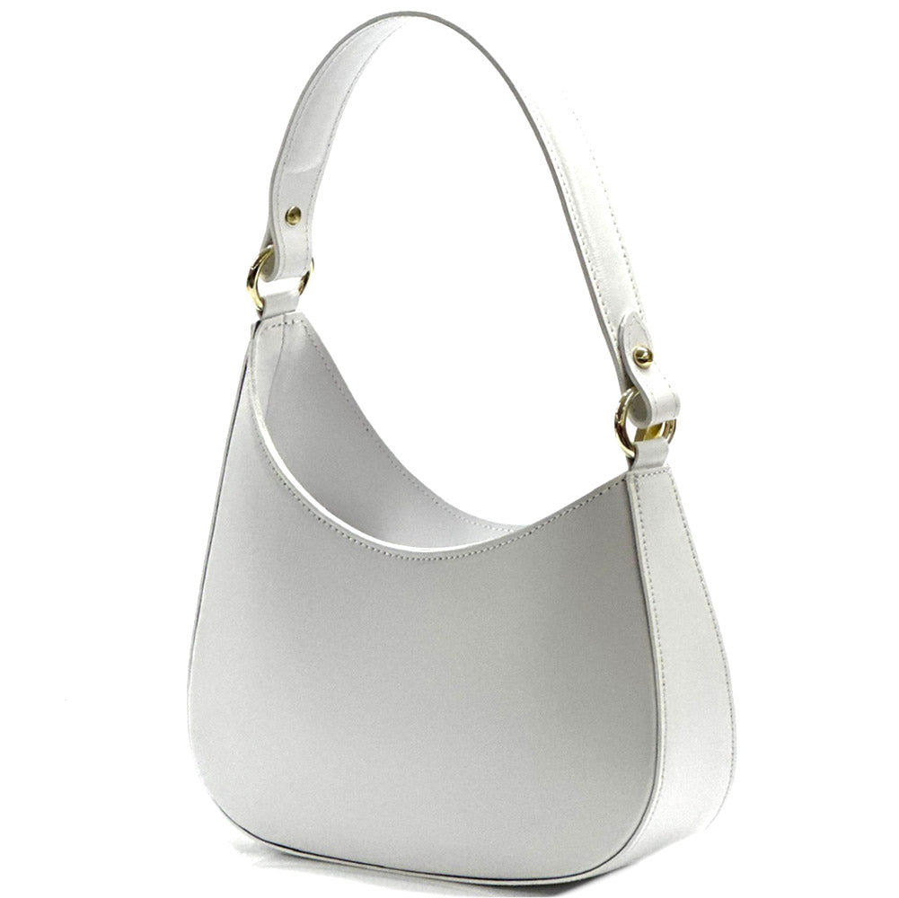 Eva Small Hobo Leather Bag - Made In Italy