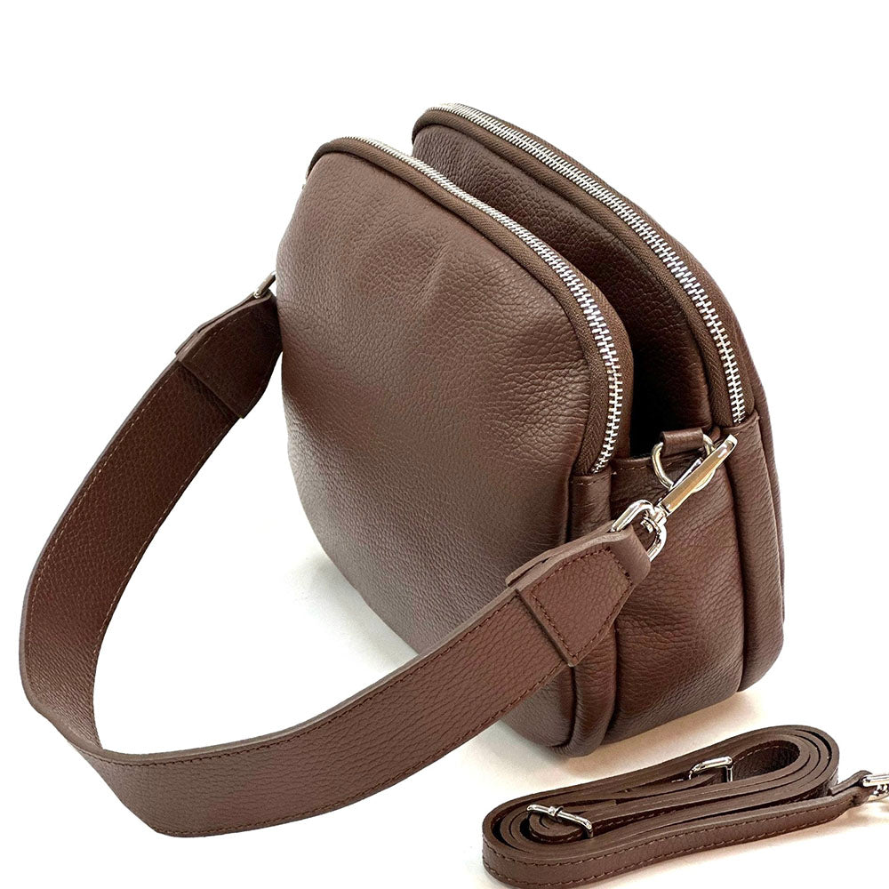 Prisca Leather Shoulder Bag - Made In Italy