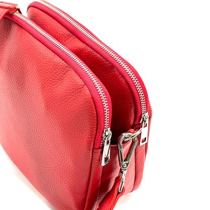 Prisca Leather Shoulder Bag - Made In Italy
