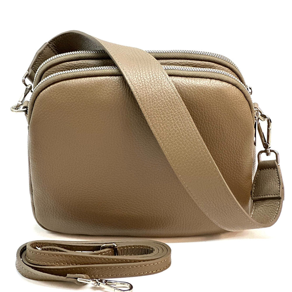 Prisca Leather Shoulder Bag - Made In Italy
