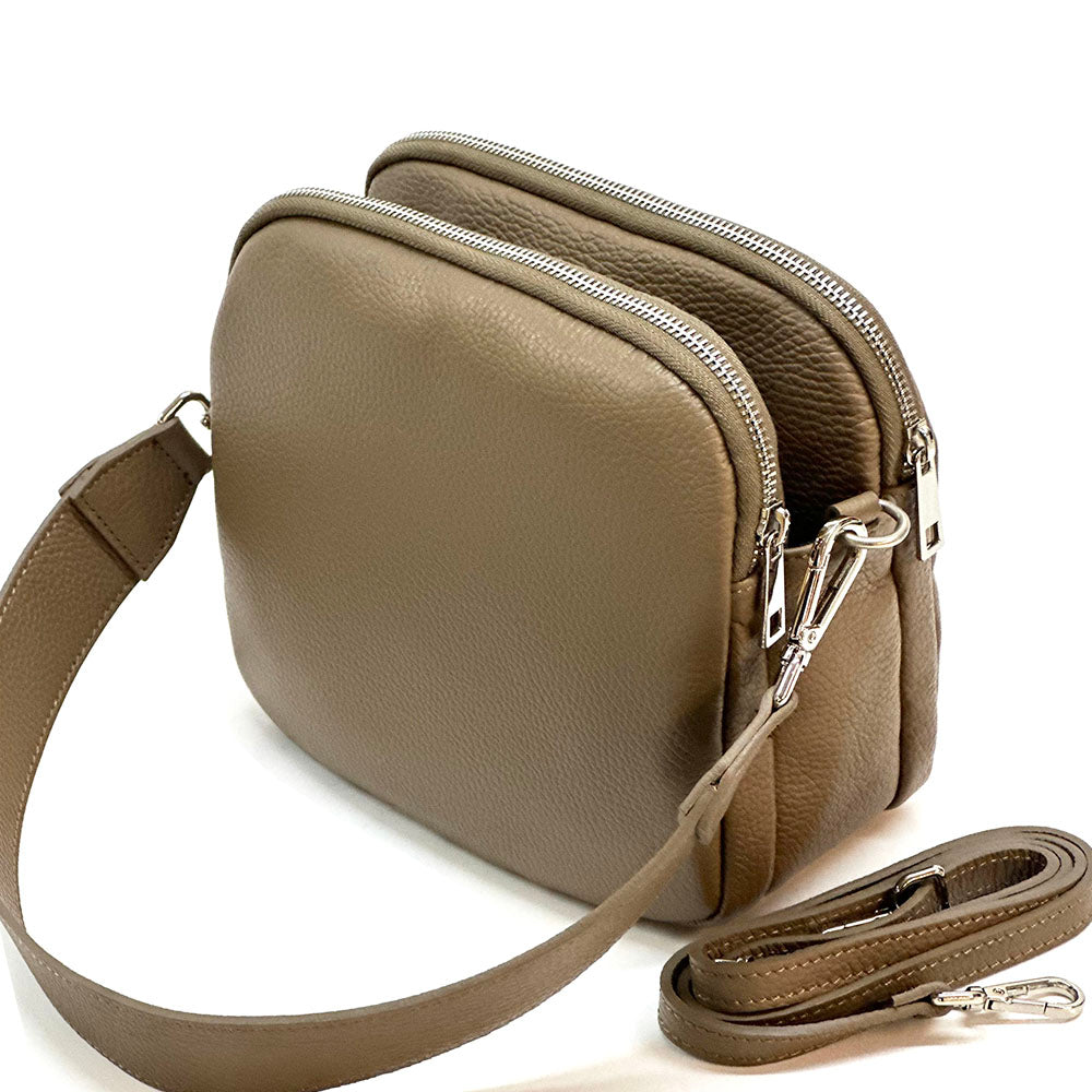 Prisca Leather Shoulder Bag - Made In Italy