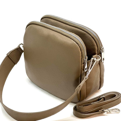 Prisca Leather Shoulder Bag - Made In Italy