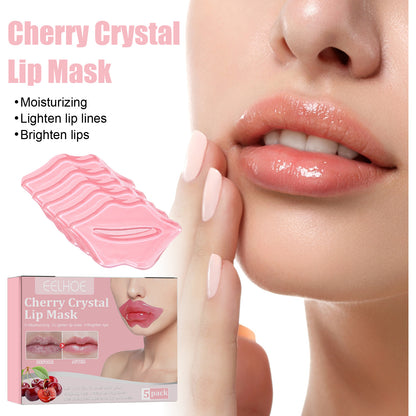 EELHOE Cherry Crystal Lip Mask Hydrates And Moisturizes Lips, Removes Dead Skin Without Greasy And Reduces Lip Lines