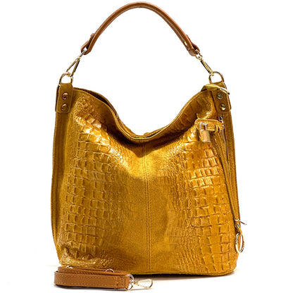 Selene S Leather Hobo Bag - Made In Italy