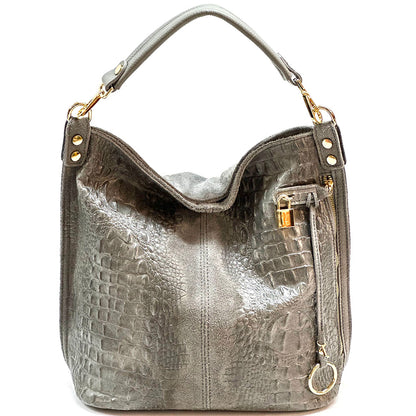 Selene S Leather Hobo Bag - Made In Italy