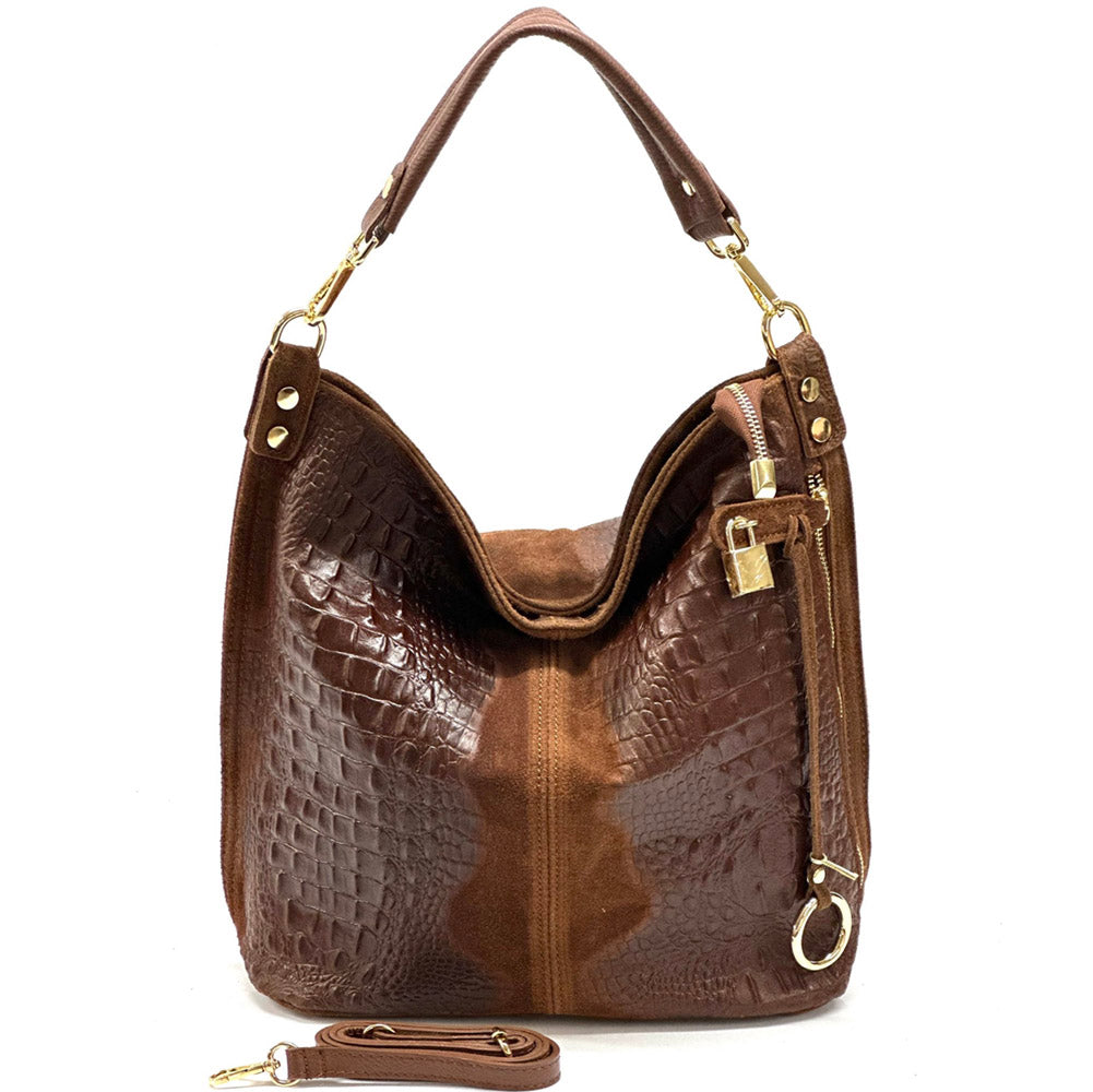 Selene S Leather Hobo Bag - Made In Italy