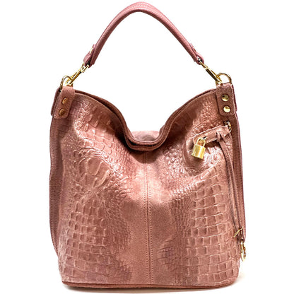Selene S Leather Hobo Bag - Made In Italy