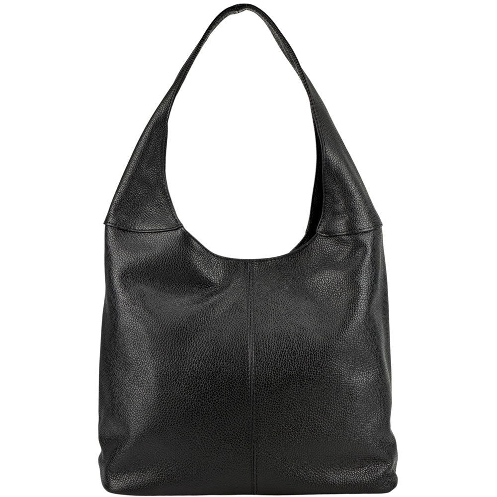 Caïssa Cow Leather Hobo Shoulder Bag - Made In Italy