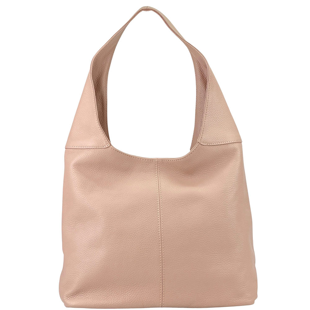 Caïssa Cow Leather Hobo Shoulder Bag - Made In Italy
