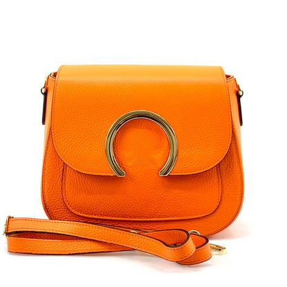 Clara Cow Leather Cross-body Bag - Made In Italy