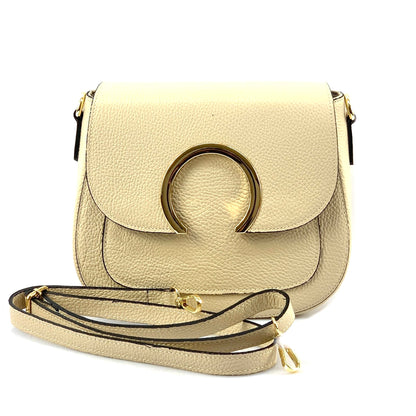 Clara Cow Leather Cross-body Bag - Made In Italy