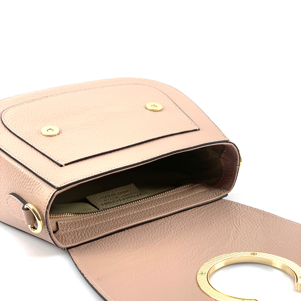 Clara Cow Leather Cross-body Bag - Made In Italy