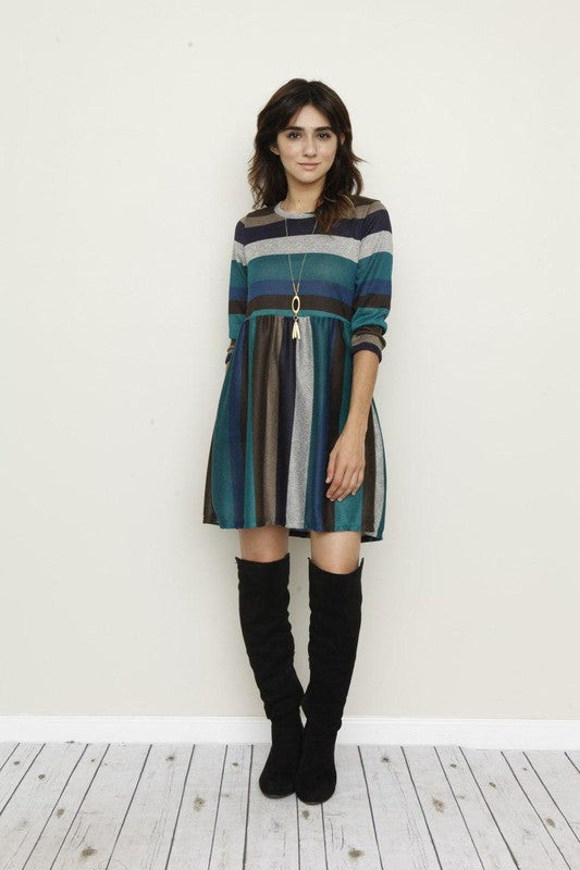 Multi Color Mini Casual Dress