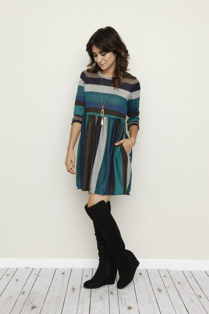 Multi Color Mini Casual Dress