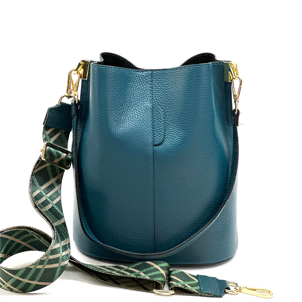 Maddalena GM leather bucket bag - Made In Italy