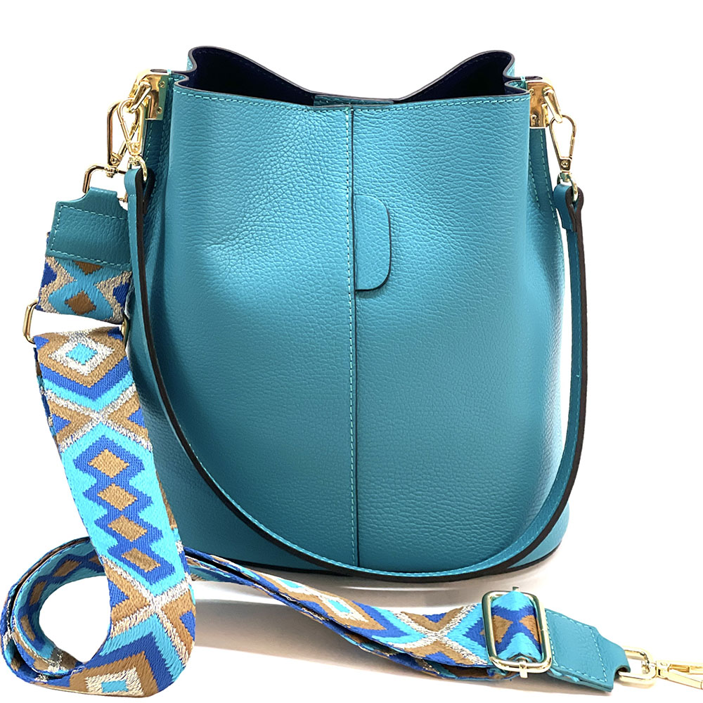 Maddalena GM leather bucket bag - Made In Italy