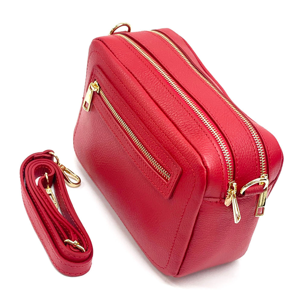 Anita Leather Crossbody Bag - Made In Italy