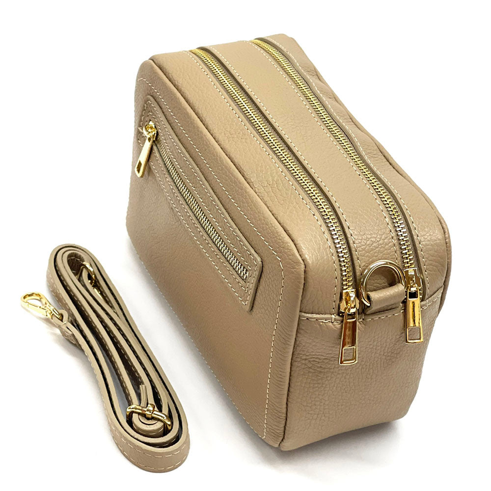 Anita Leather Crossbody Bag - Made In Italy