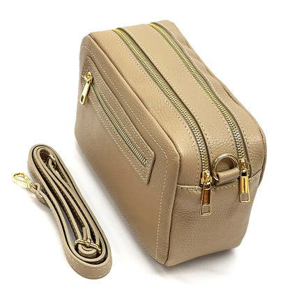 Anita Leather Crossbody Bag - Made In Italy