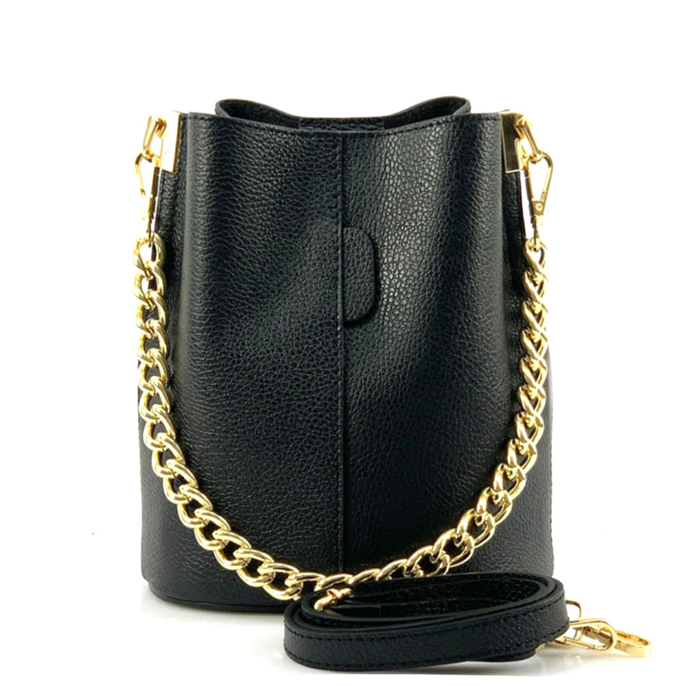 Maddalena leather bucket bag - Made In Italy