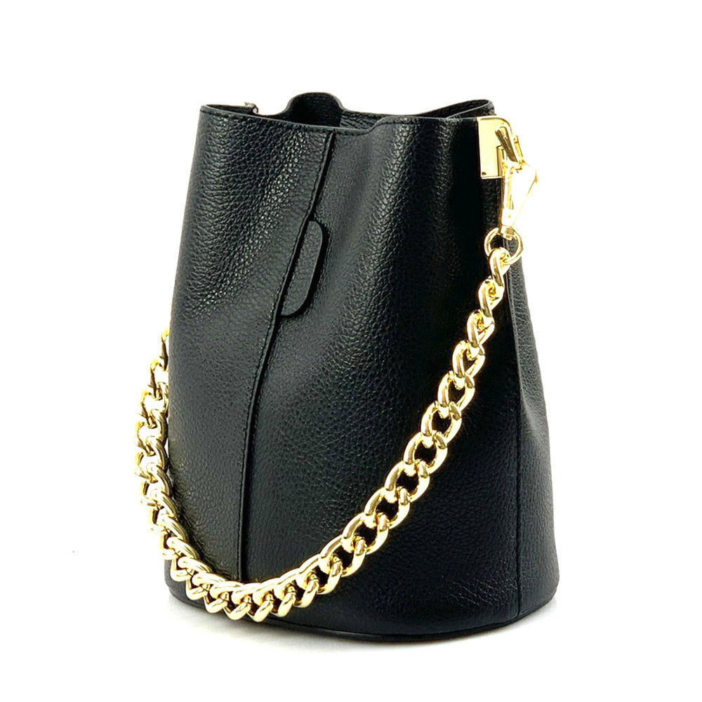 Maddalena leather bucket bag - Made In Italy