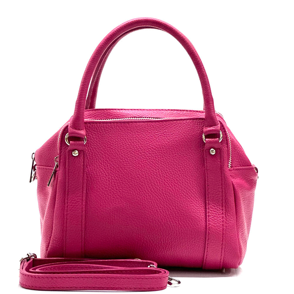 Maica Leather Boston Bag - Made In Italy