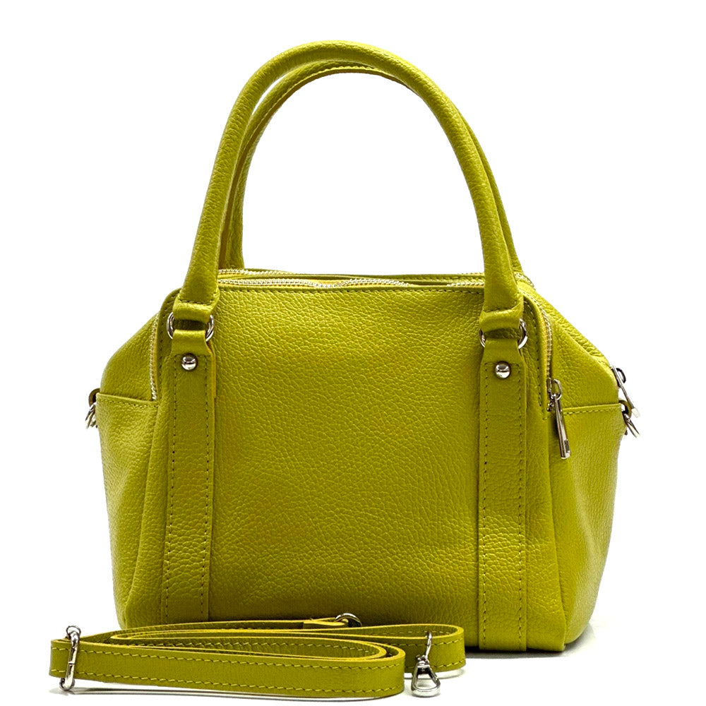 Maica Leather Boston Bag - Made In Italy