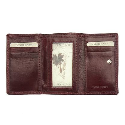 Rina V Cow Leather Wallet - Made In Italy