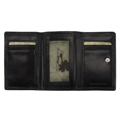 Rina V Cow Leather Wallet - Made In Italy