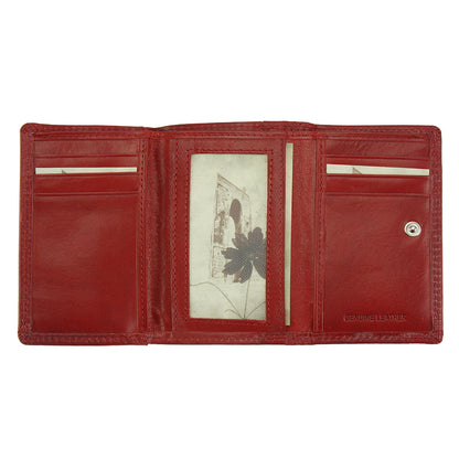 Rina V Cow Leather Wallet - Made In Italy