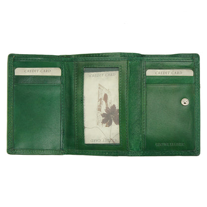 Rina V Cow Leather Wallet - Made In Italy