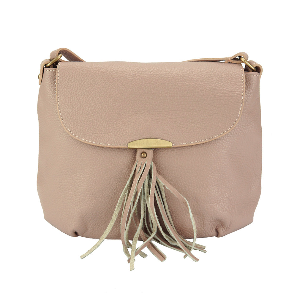 Angelica leather shoulder bag - Made In Italy