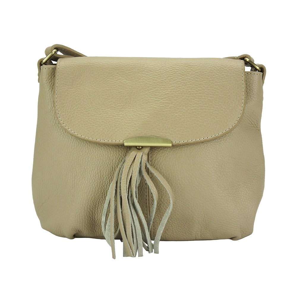 Angelica leather shoulder bag - Made In Italy