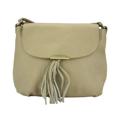 Angelica leather shoulder bag - Made In Italy
