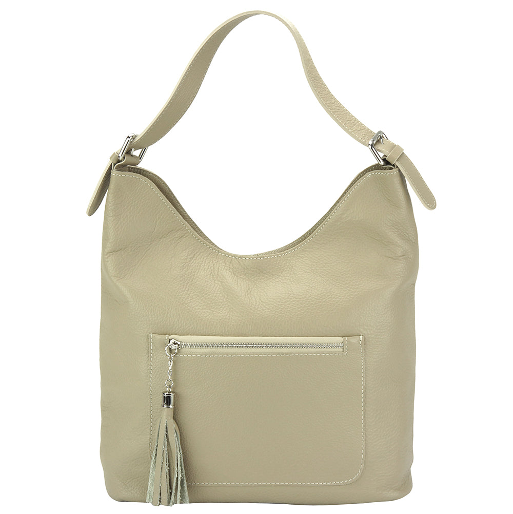 Marita leather Shoulder bag - Made In Italy