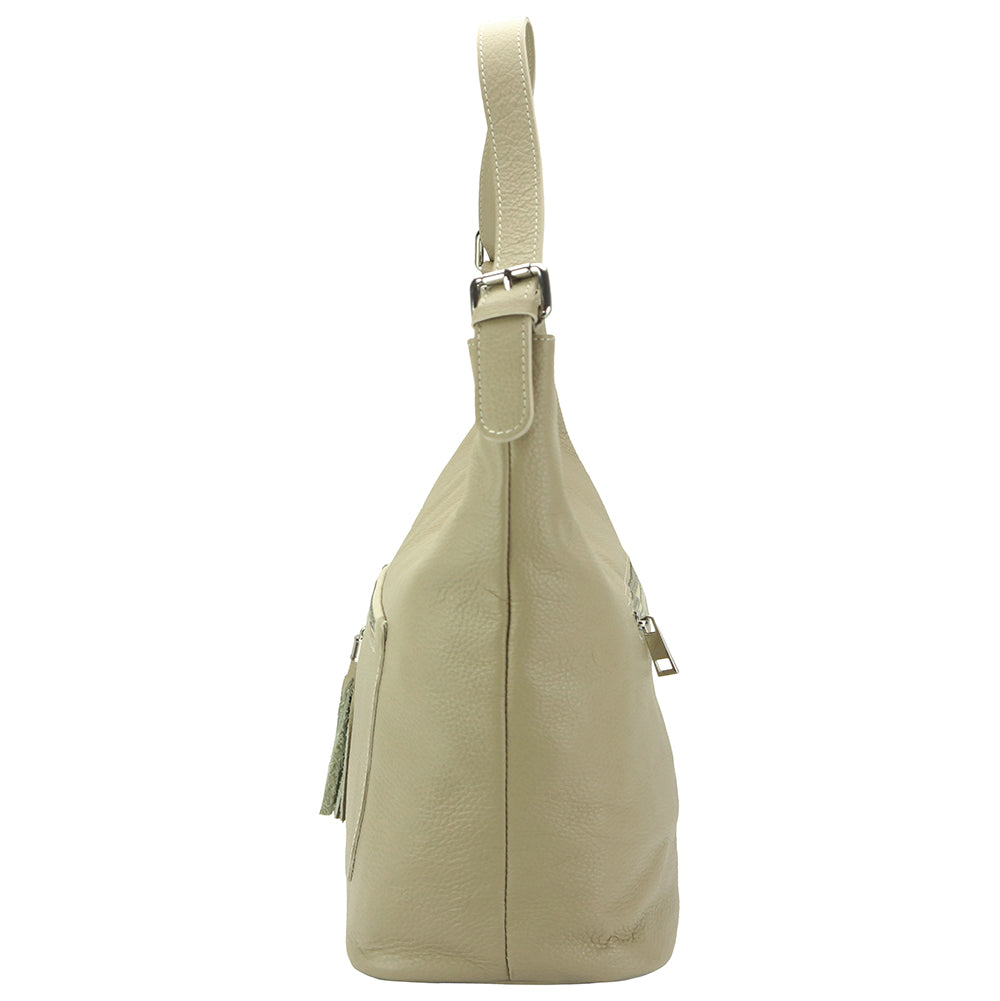 Marita leather Shoulder bag - Made In Italy