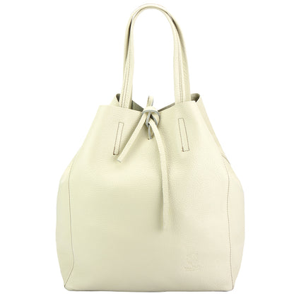 Babila Italian Genuine Leather Tote Bag - Made In Italy