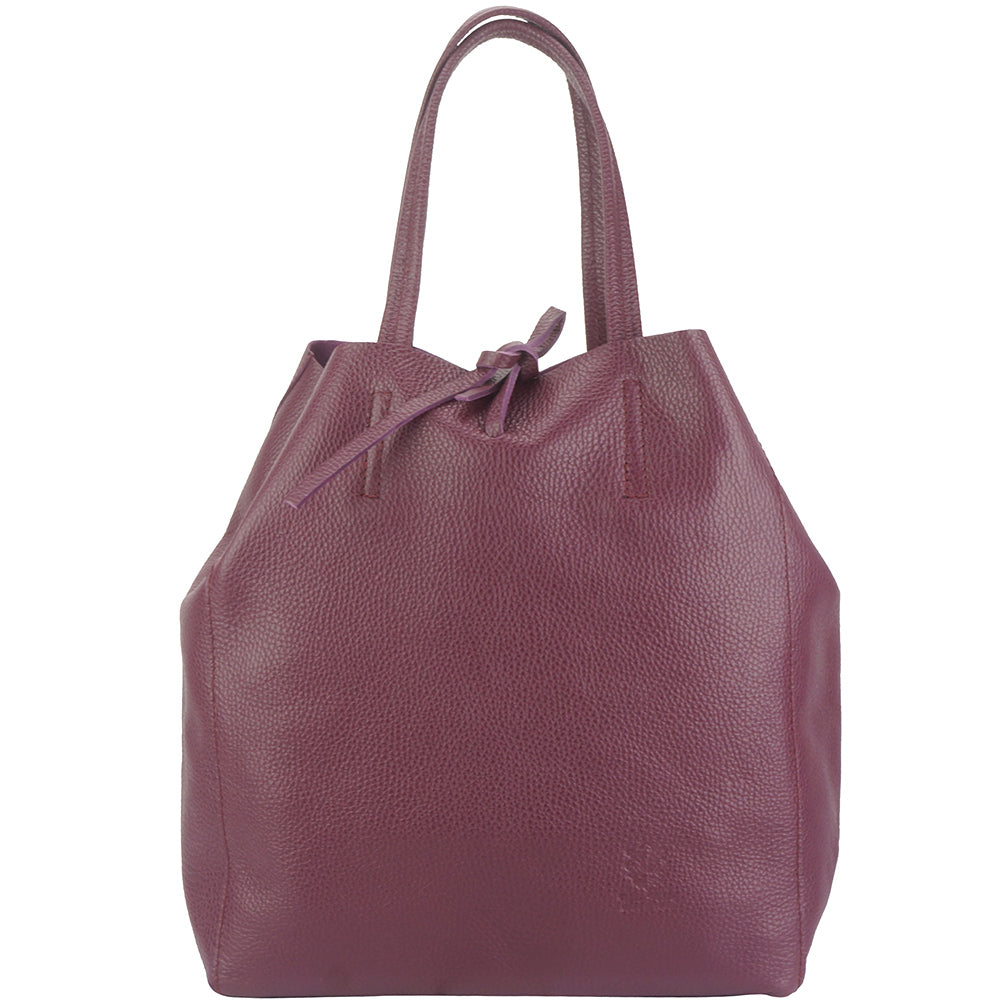 Babila Italian Genuine Leather Tote Bag - Made In Italy