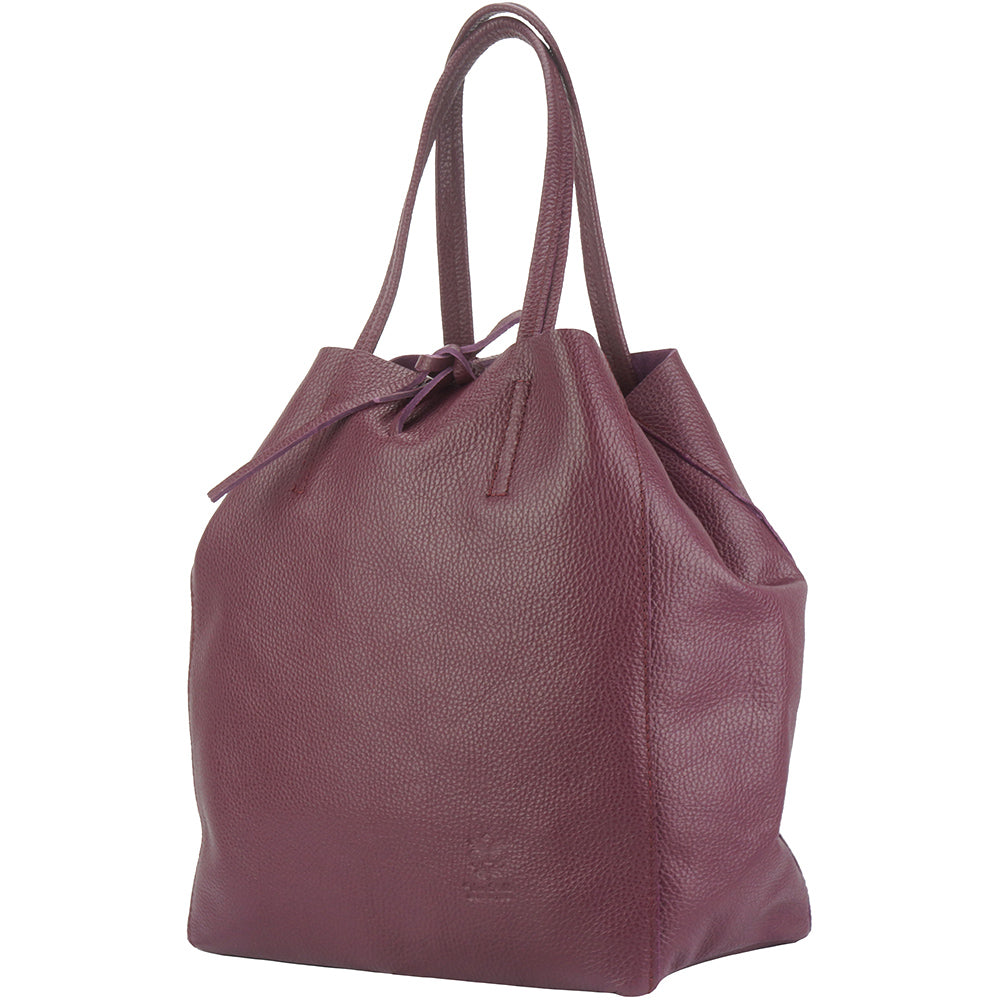 Babila Italian Genuine Leather Tote Bag - Made In Italy