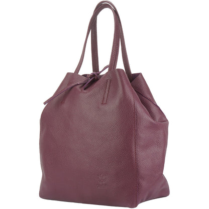 Babila Italian Genuine Leather Tote Bag - Made In Italy