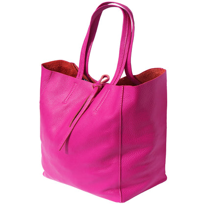 Babila Italian Genuine Leather Tote Bag - Made In Italy