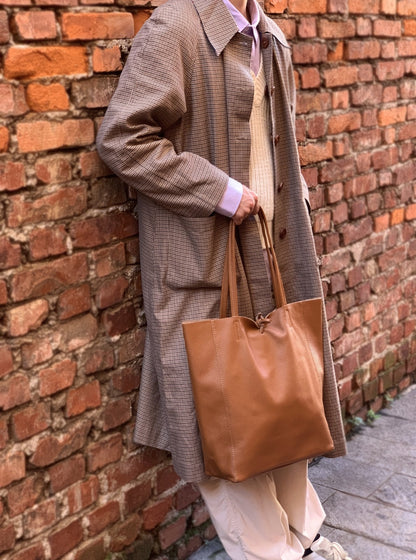 Babila Italian Genuine Leather Tote Bag - Made In Italy