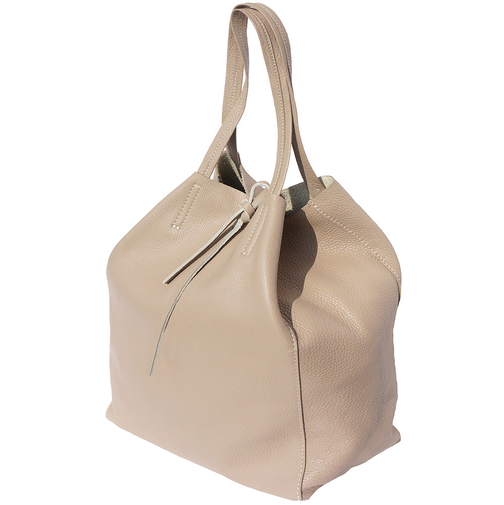 Babila Italian Genuine Leather Tote Bag - Made In Italy